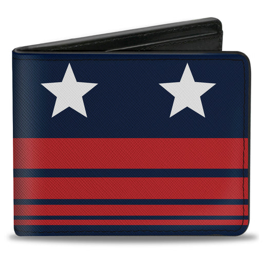 Bi-Fold Wallet - Americana Stars & Stripes4 Blue White Red Bi-Fold Wallets Buckle-Down   