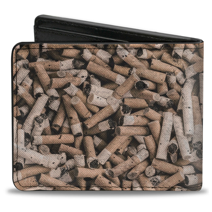 Bi-Fold Wallet - Cigarette Butts Stacked Bi-Fold Wallets Buckle-Down   