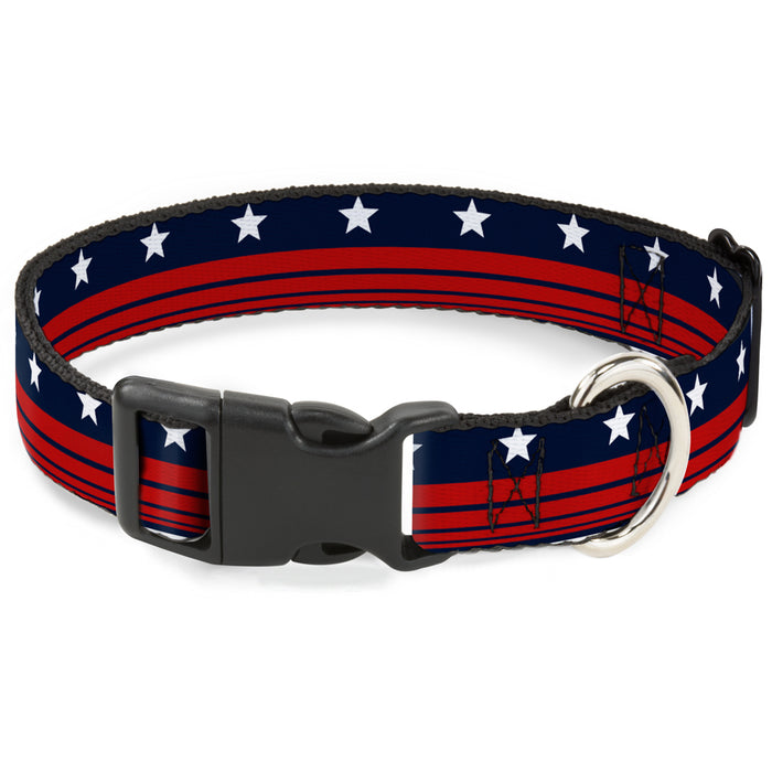 Plastic Clip Collar - Americana Stars & Stripes4 Blue/White/Red Plastic Clip Collars Buckle-Down   