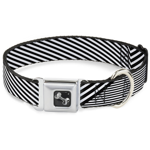 Dog Bone Seatbelt Buckle Collar - Eighties 7 Black/White Seatbelt Buckle Collars Buckle-Down   