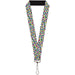 Lanyard - 1.0" - Leopard White Multi Color Lanyards Buckle-Down   