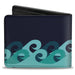 Bi-Fold Wallet - Waves Navy Blue Shades Bi-Fold Wallets Buckle-Down   