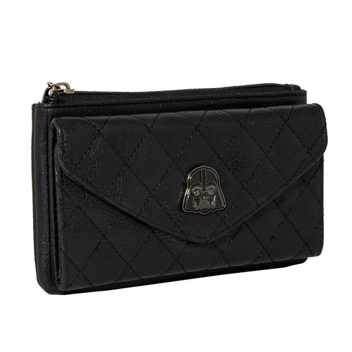 Women's Detachable Wallet Coin Purse - Darth Vader Quilted PU Clutch Snap Closure Wallets Star Wars   