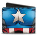 MARVEL AVENGERS Bi-Fold Wallet - Captain America Chest Star & Stripes Bi-Fold Wallets Marvel Comics   