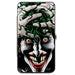 Hinged Wallet - Joker The Killing Joke Holding Head Pose + HAHAHA Repeat White Black Hinged Wallets DC Comics   