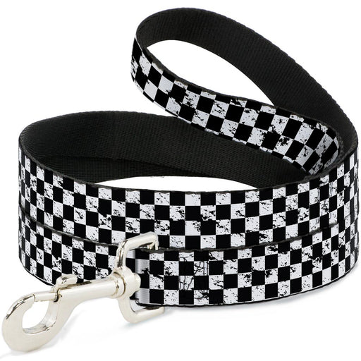 Dog Leash - Checker Weathered Black/White Dog Leashes Buckle-Down   