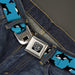 BD Wings Logo CLOSE-UP Full Color Black Silver Seatbelt Belt - Killer Whales Scattered Blue/Black/White Webbing Seatbelt Belts Buckle-Down   