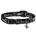 Cat Collar Breakaway - Truth and Justice Black White Breakaway Cat Collars Buckle-Down   