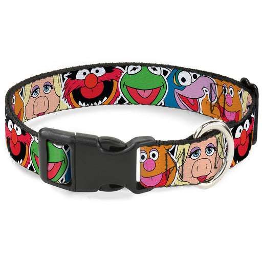 Plastic Clip Collar - Muppets Faces CLOSE-UP Black Plastic Clip Collars Disney   