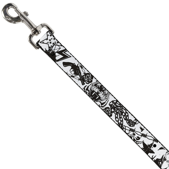 Dog Leash - Madness White/Black Dog Leashes Buckle-Down   
