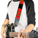 Guitar Strap - NO CHANCE BRO Black Yellow Red Guitar Straps Buckle-Down   