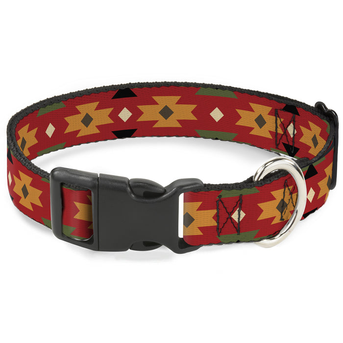 Plastic Clip Collar - Navajo Tan/Rust/Olive/Black Plastic Clip Collars Buckle-Down   