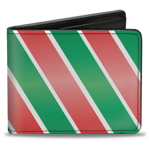 Bi-Fold Wallet - Candy Cane4 White Red Green Bi-Fold Wallets Buckle-Down   