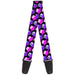 Guitar Strap - Owl Eyes Black Purples Pinks Guitar Straps Buckle-Down   