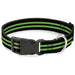 Plastic Clip Collar - Stripe Black/Green Plastic Clip Collars Buckle-Down   