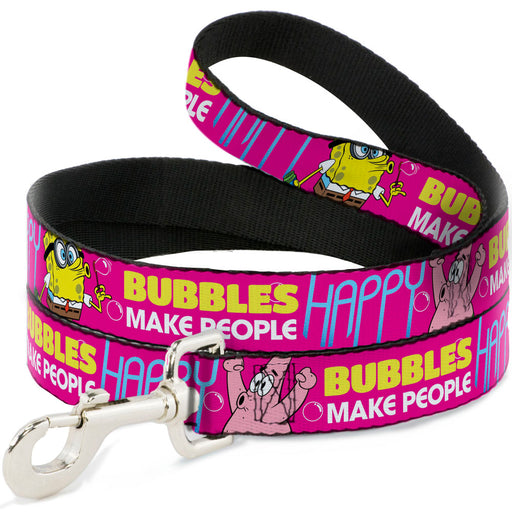 Dog Leash - Patrick Starfish Pose BUBBLES MAKE PEOPLE HAPPY Pink/Yellow/White/Blue Dog Leashes Nickelodeon   