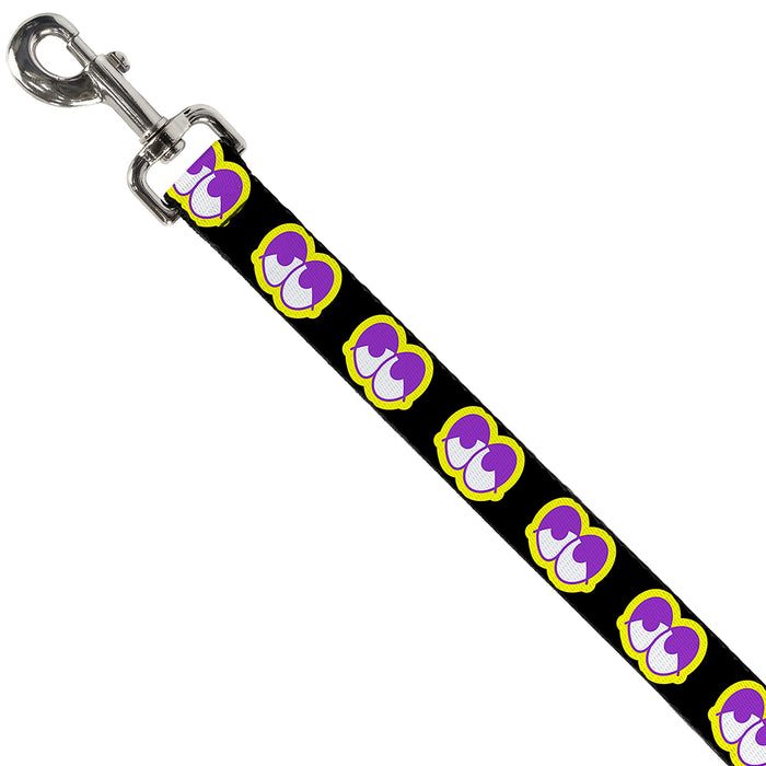 Dog Leash - Dopey Eyes Black/Yellow/Purple Dog Leashes Buckle-Down   