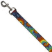 Dog Leash - Tie Dye Swirl Multi Color Dog Leashes Buckle-Down   