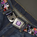 Princess Gem CLOSE-UP Full Color Purple Seatbelt Belt - 5-Disney Villains Stacked Webbing Seatbelt Belts Disney   