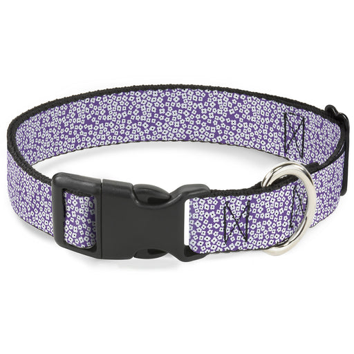 Plastic Clip Collar - Ditsy Floral Lavender/White/Black Plastic Clip Collars Buckle-Down   