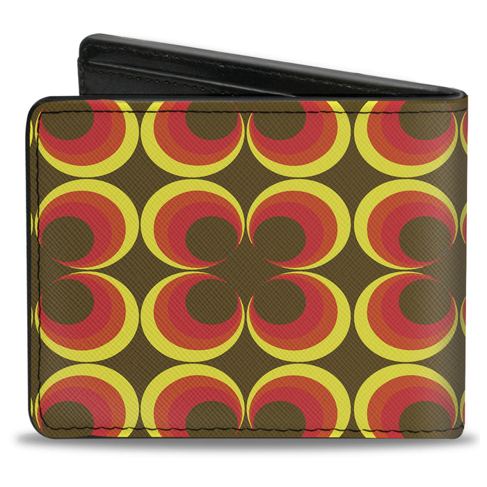 Bi-Fold Wallet - Four Dot Gradient Brown Yellow Red Bi-Fold Wallets Buckle-Down   