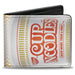 Bi-Fold Wallet - NISSIN CUP NOODLES Vivid Cup + Noodle Wave White Orange Bi-Fold Wallets Nissin Foods   