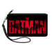 Canvas Zipper Wallet - LARGE - THE BATMAN Movie Bat Title Weathered Black Red Canvas Zipper Wallets DC Comics   
