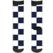 Sock Pair - Polyester - Checker Midnight Blue White - CREW Socks Buckle-Down   