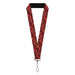 Lanyard - 1.0" - Leaves Swirl Navy Burgundy Lanyards Buckle-Down   