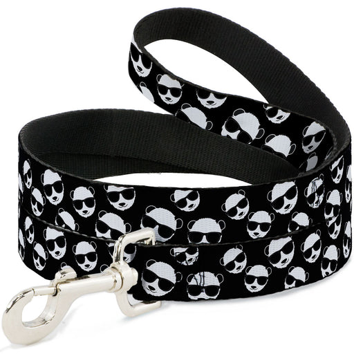 Dog Leash - Multi Panda w/Sunglasses Black/White Dog Leashes Buckle-Down   