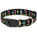 Plastic Clip Collar - Mushroom SHROOMY Garden Black/Multi Color Plastic Clip Collars Buckle-Down   