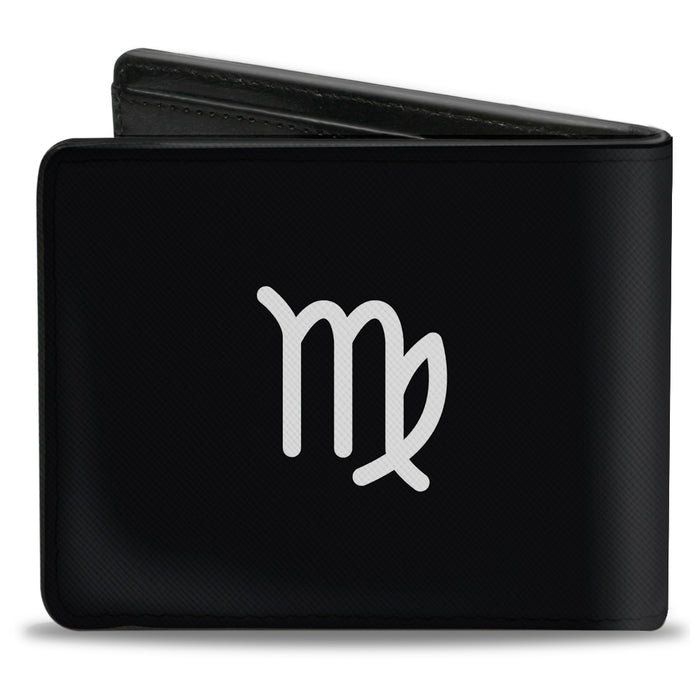Bi-Fold Wallet - Zodiac VIRGO Symbol Black White Bi-Fold Wallets Buckle-Down   
