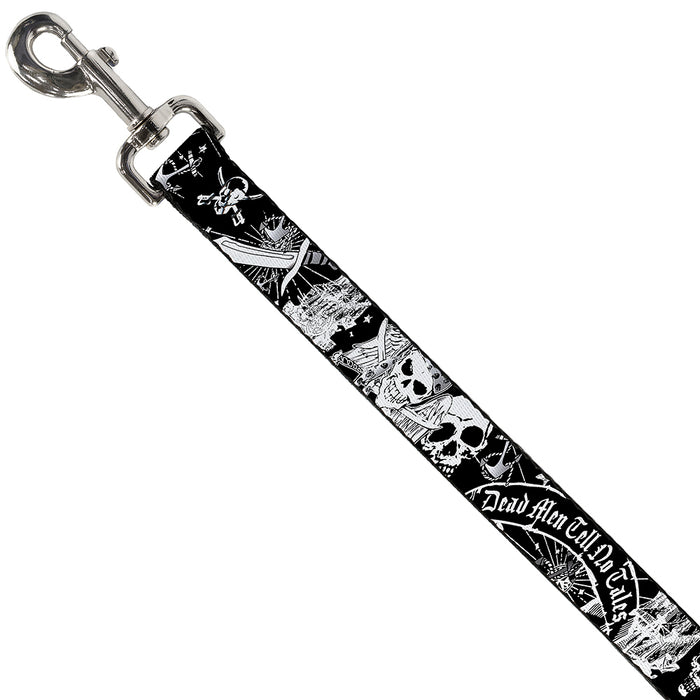 Dog Leash - Dead Men Tell No Tales Black/White Dog Leashes Buckle-Down   