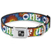 Buckle-Down Seatbelt Buckle Dog Collar - ONE OF US LIKES GRASS/Tie Dye Multi Color/White Seatbelt Buckle Collars Buckle-Down   