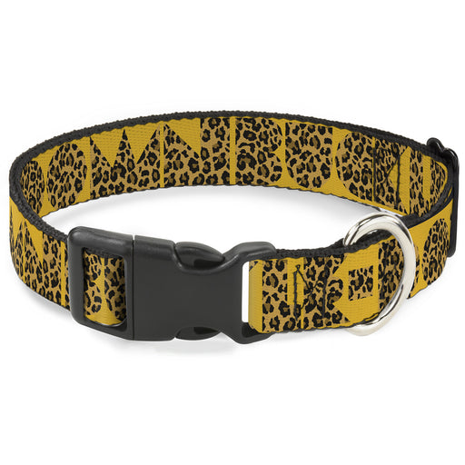 Plastic Clip Collar - BUCKLE-DOWN Shapes Gold/Leopard Brown Plastic Clip Collars Buckle-Down   