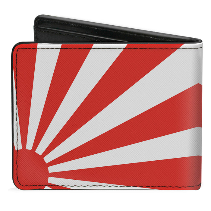 Bi-Fold Wallet - Rising Sun White Red Bi-Fold Wallets Buckle-Down   