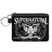Canvas Zipper Wallet - MINI X-SMALL - SUPERNATURAL WINCHSTER BROTHERS Eagle Crest Black Gray White Canvas Zipper Wallets Supernatural   
