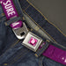 Princess Gem Full Color Fuchsia Seatbelt Belt - I'M 99.9% SURE I'M A DISNEY PRINCESS Pinks/White Webbing Seatbelt Belts Disney   
