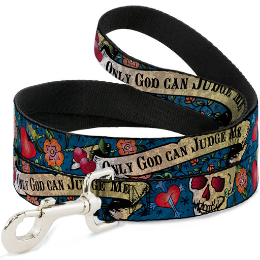 Dog Leash - Only God Can Judge Me Blue Dog Leashes Buckle-Down   