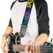 Guitar Strap - Eighties Shades Black Neon Guitar Straps Buckle-Down   