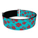 Cinch Waist Belt - MULAN Kanji Floral Collage Turquoise Red Womens Cinch Waist Belts Disney   