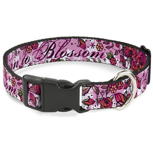 Plastic Clip Collar - Born to Blossom Pink Plastic Clip Collars Buckle-Down   