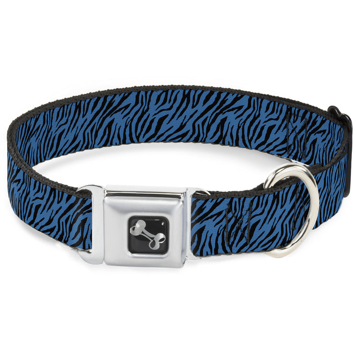 Dog Bone Seatbelt Buckle Collar - Zebra 2 Turquoise Seatbelt Buckle Collars Buckle-Down   