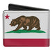 Bi-Fold Wallet - California Flag Bear White Bi-Fold Wallets Buckle-Down   