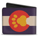 Bi-Fold Wallet - Colorado Flag Paw Print Bi-Fold Wallets Buckle-Down   