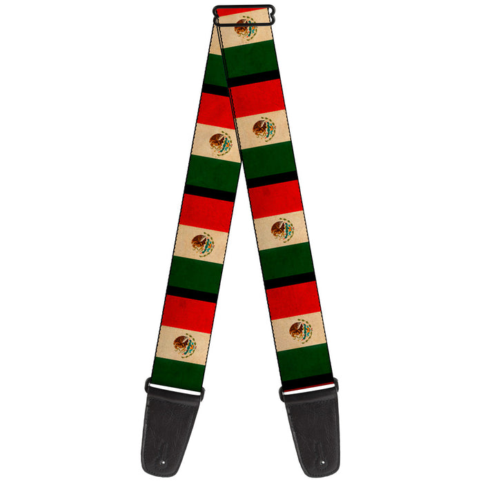Guitar Strap - Mexico Flag Distressed Guitar Straps Buckle-Down   