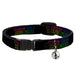 Cat Collar Breakaway - YOUNG WILD AND FREE Outline Black Multi Neon Breakaway Cat Collars Buckle-Down   