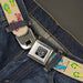 BD Wings Logo CLOSE-UP Full Color Black Silver Seatbelt Belt - Tropical Flip Flops Tan/Multi Color Webbing Seatbelt Belts Buckle-Down   