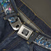 BD Wings Logo CLOSE-UP Full Color Black Silver Seatbelt Belt - Love Love Gray Webbing Seatbelt Belts Buckle-Down   
