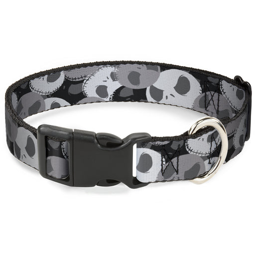 Plastic Clip Collar - Nightmare Before Christmas Jack Expression Stacked Black/Grays Plastic Clip Collars Disney   